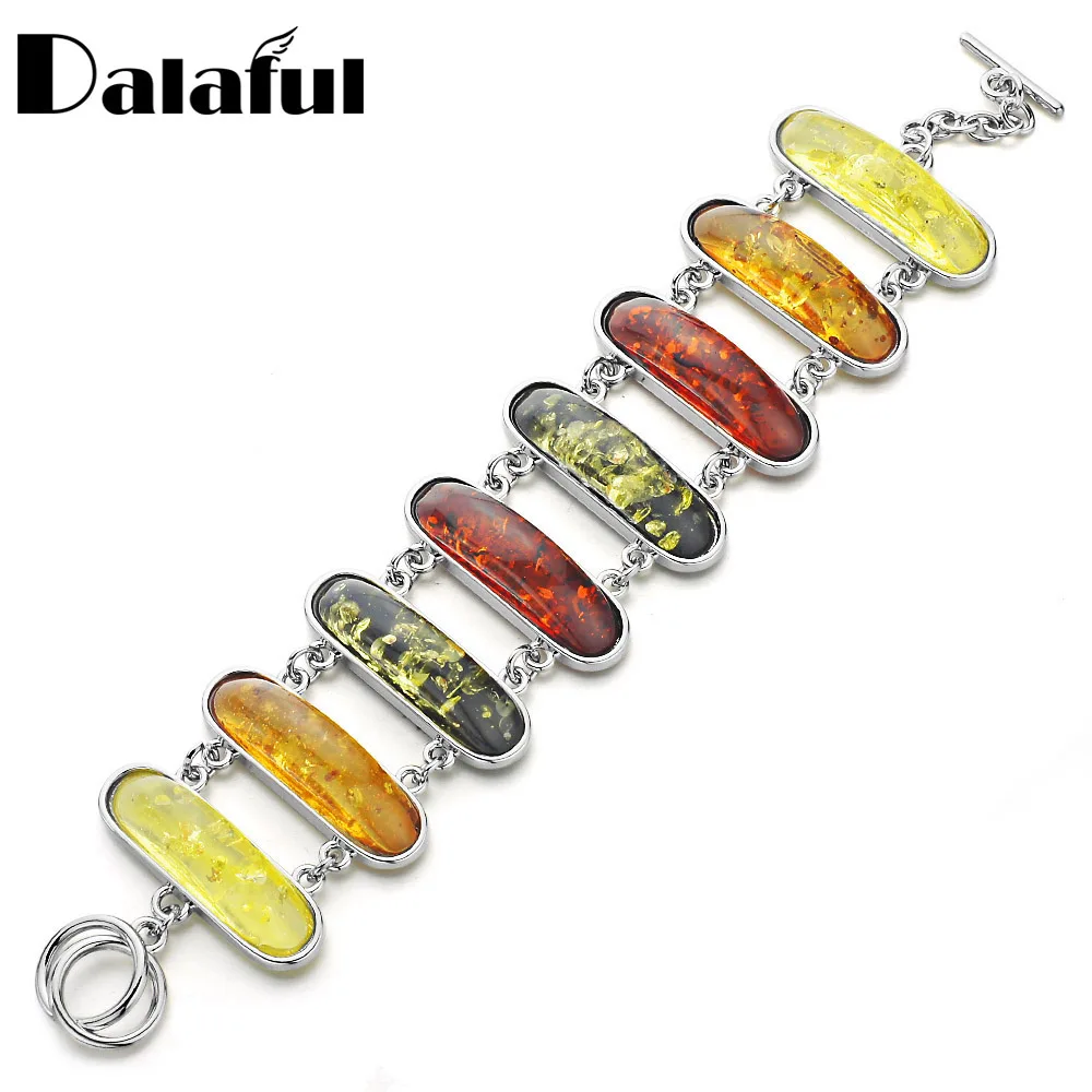 Baltic Simulated Synthetic Lovely Honey Colorful Link Bracelets & Bangles Bracelets For Women S010