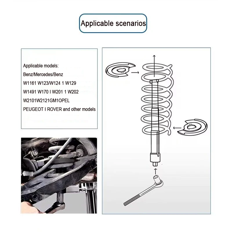 New Complete Set Coil Spring Compressor For Mercedes Benz