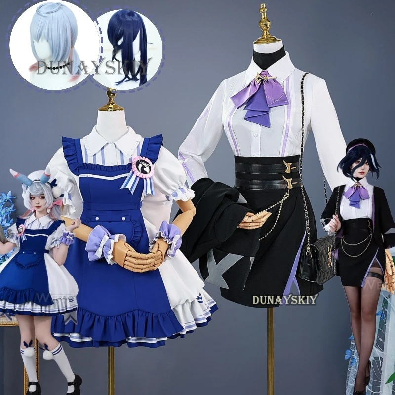 In Stock Sigewinne Clorinde Collab Fanart Doujin Cosplay Costume Genshin Impact Full Set Wig Halloween Xmas