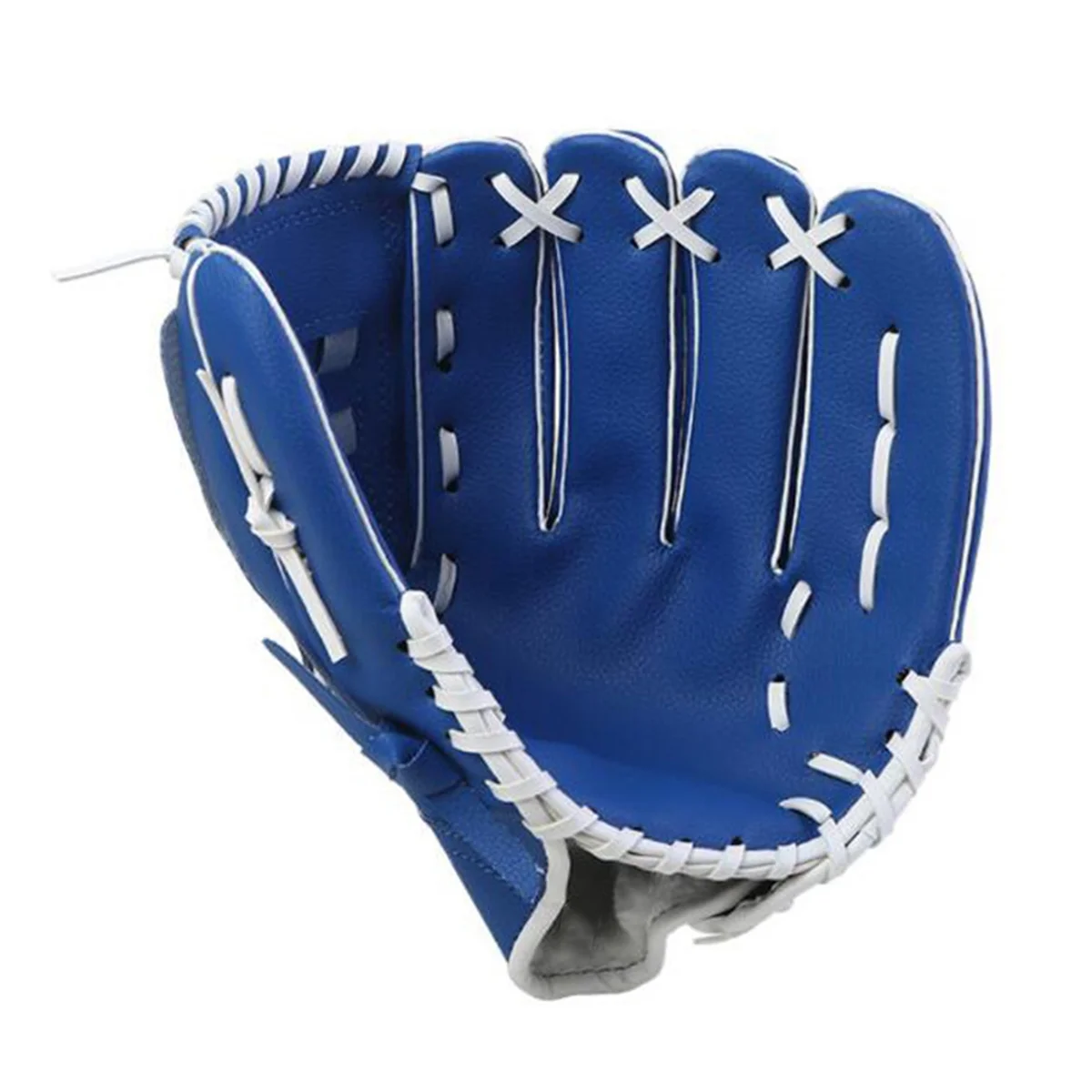 AT42 Outdoor Sports Left Hand Training Practice Softball Baseball Gloves Pitcher Hand Players Pocket Glove 11.5Inch Blue