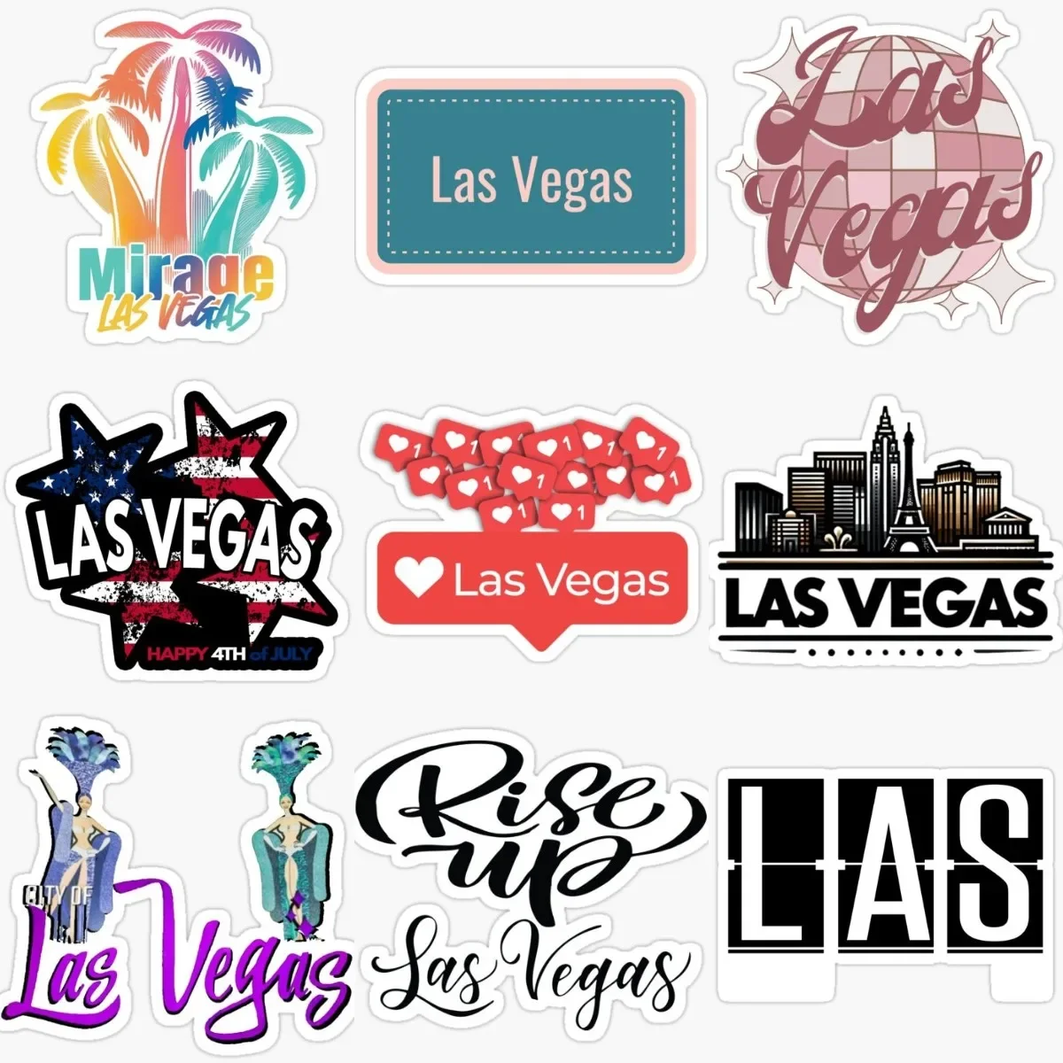 

Creative Las Vegas Emblem PVC Waterproof Sticker for Decorate Wall Car Truck Van Motorcycle Off-road Helmet Bumper Decal