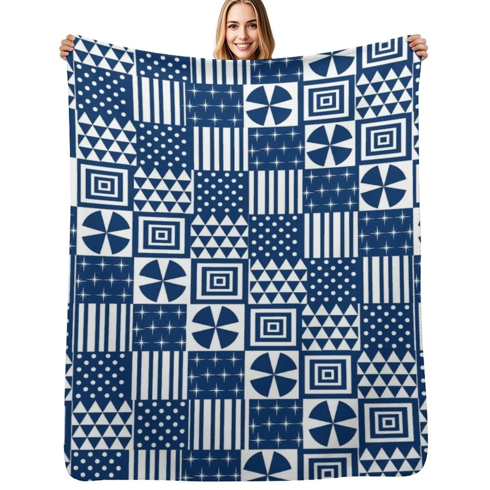 

Ndop - Bamileke Inspired Print Throw Blanket Breathable Lightweight Blanket for Adults Kids