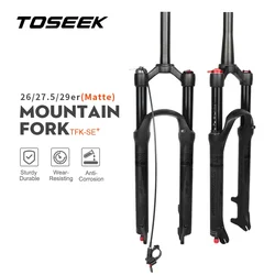 TOSEEK TFK-SE Magnesium Alloy MTB Bicycle Fork  26/27.5/ 29er Inch Mountain Bike  RL120mm  Air Suspension Fork