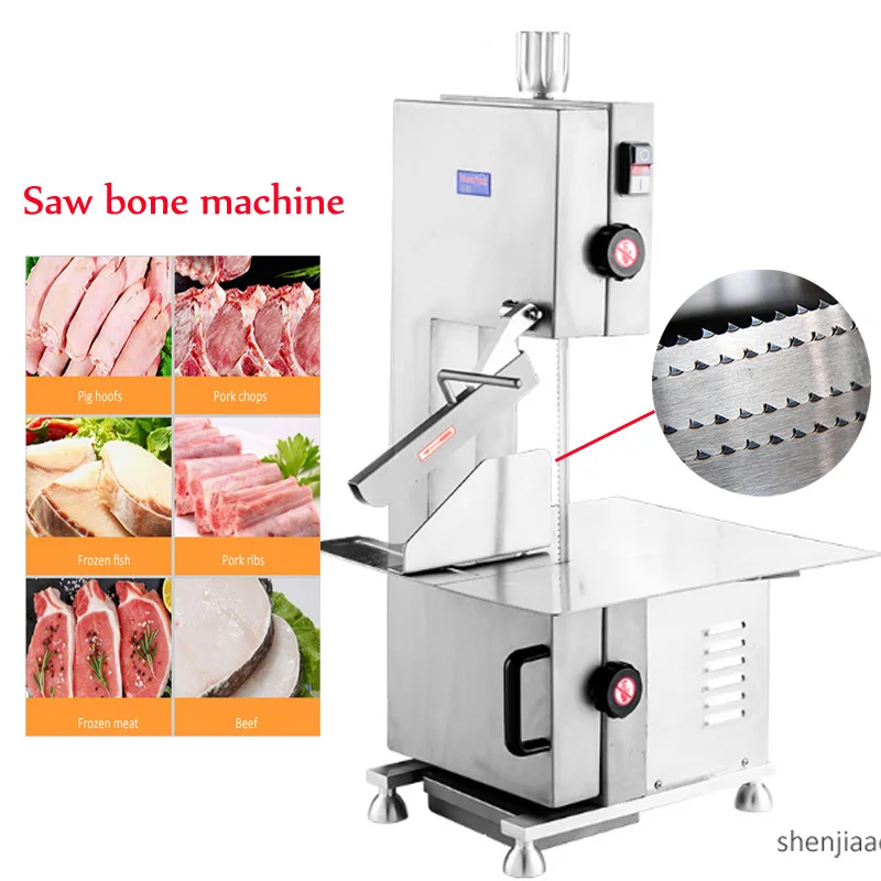 

Stainless steel saw bone machine Commercial electric cutter Multifunction cut frozen meat/ fish /ribs cutting machine 230v 750W