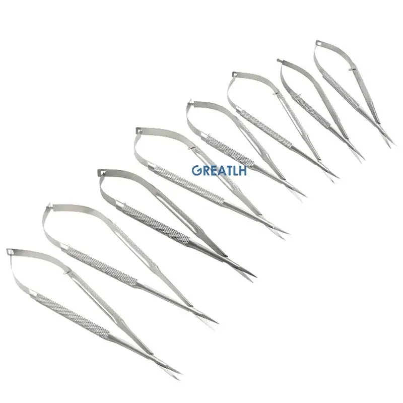 

GREATLH Eyelid Castroviejo Corneal Scissors Ophthalmic Capsule Membrane Scissors Stainless Steel Eye Surgery Instruments 1pcs