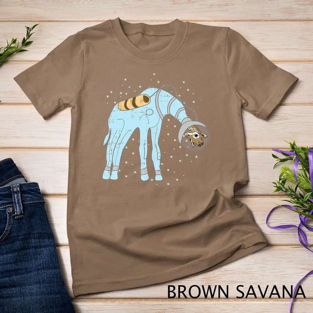 Área 51 Unisex Girafa Astronauta T-shirt, Alien Espaço Fácil, Presente do Dia das Bruxas