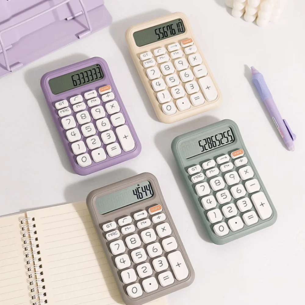 

12-значный мини-калькулятор, легкий портативный арифметический калькулятор, калькулятор в конфетных цветах, бухгалтерские инструменты, студенческий калькулятор