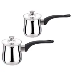 Turkish Coffee Pot with Handle Butter Melting Pan Milk Warmer Moka Pot Coffee Maker for Camping Kitchen Office Restaurant Travel