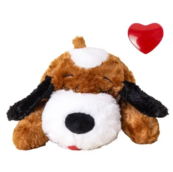 IFOYO Pet Heartbeat Puppy Behavioral Training Dog Plush Pet Comfortable Snuggle Anxiety Relief Sleep Aid Doll Durable Drop ship