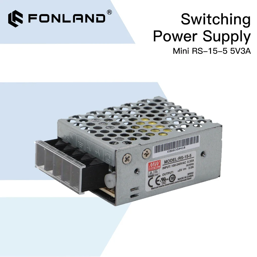 Fonland MeanWell Single Output Switching Power Supply 5V 12V 15V 24V 48V 15W DC for LED NES/S DIY 3D Printer