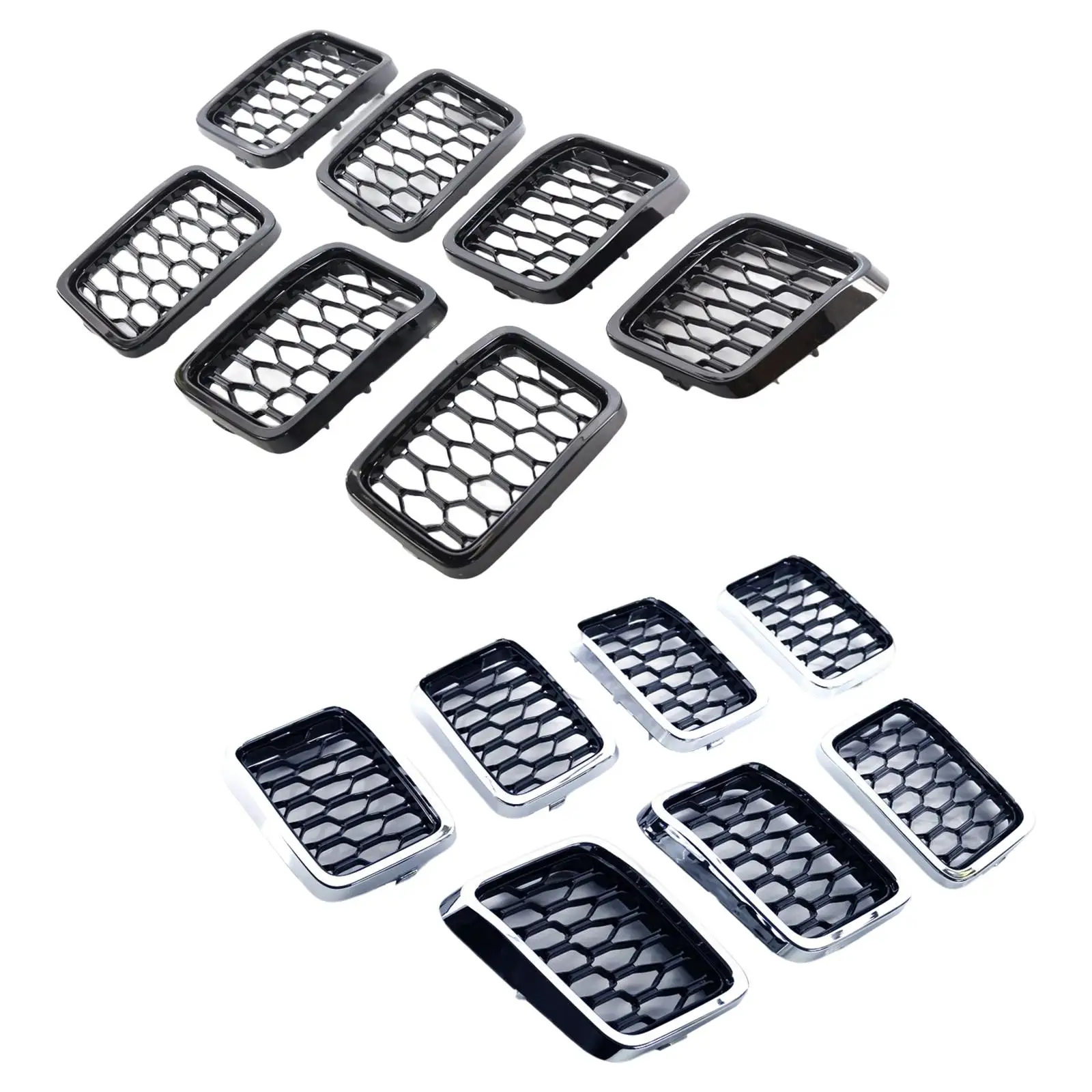 7 Pieces 68317863AA Honeycomb Front Mesh Grilles Inserts Fits