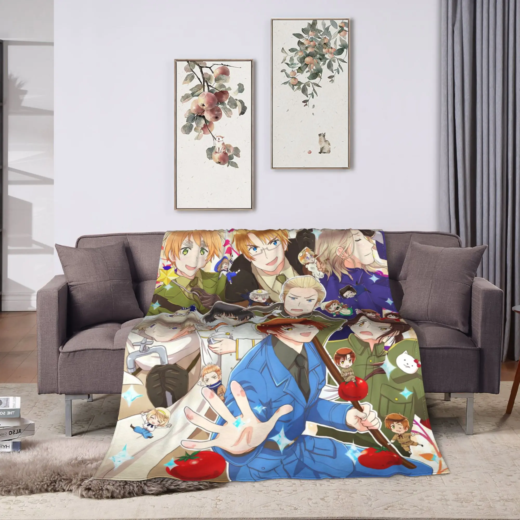 Hetalias Axis Powers Blanket  Decorative Flannel Throw Blanket For Home Decor Soft Custom Quality Bedspread Birthday Gift