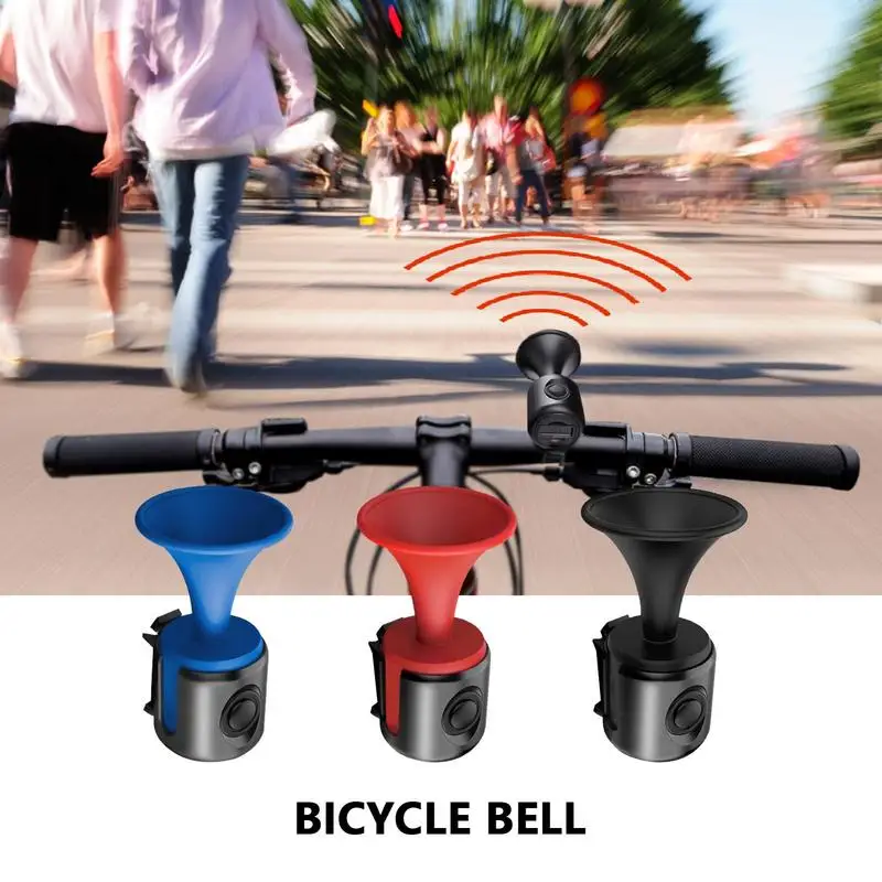 Bicycle Air Horn Loud 120dB 1 Sound Mode Electronic Bicycle Bell Super Long Standby Button Battery Operated Electric Bike Bell