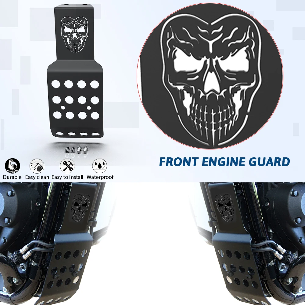 

For Sportster Iron XL 883 1200 48 72 2004-2023 2022 2021 Lower Chin Fairing Spoiler Cover Front Engine Guard protective cover