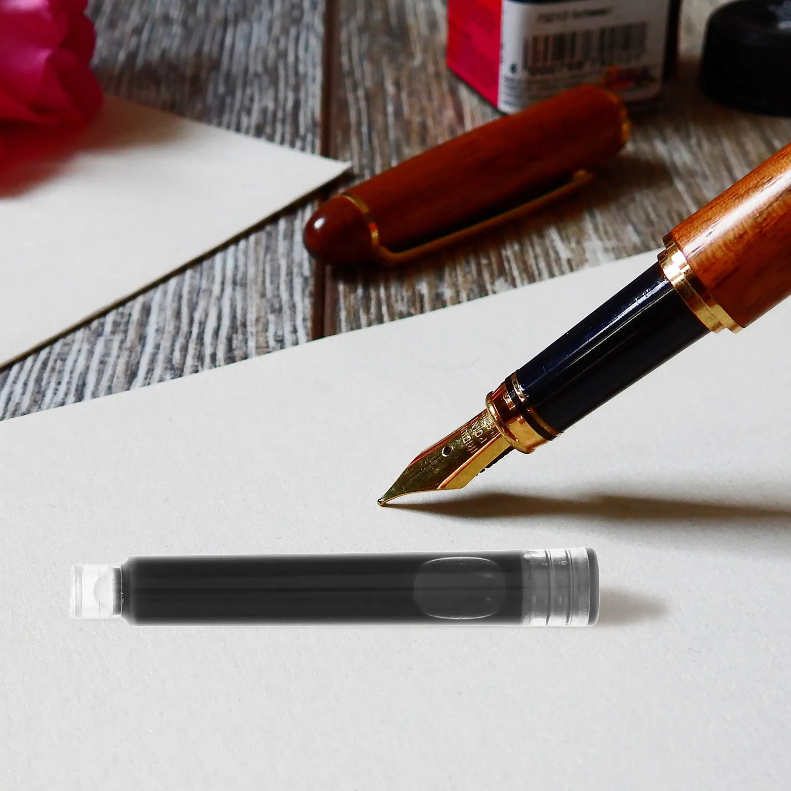 100Pcs Erasable Fountain Pen Ink Refill Fade Resistant Easy Erase Convenient Carry Fountain Pen Refills Bulk Pack
