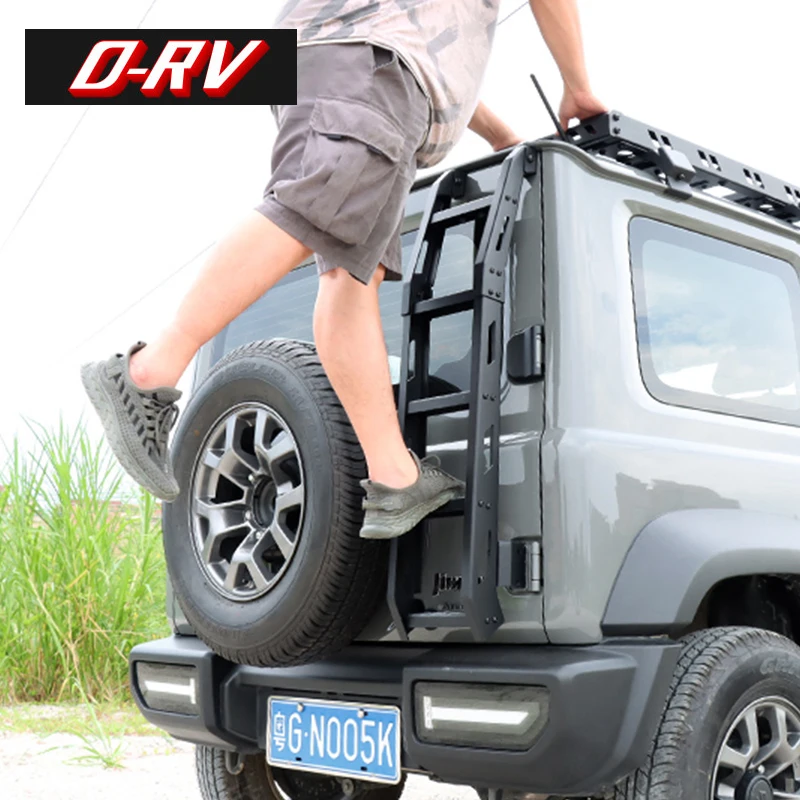 NEW Car Rear Door Ladder For Suzuki Jimny JB74 2019 2020 2021 2022 Tailgate Ladder Protective Frames Exterior Accessories