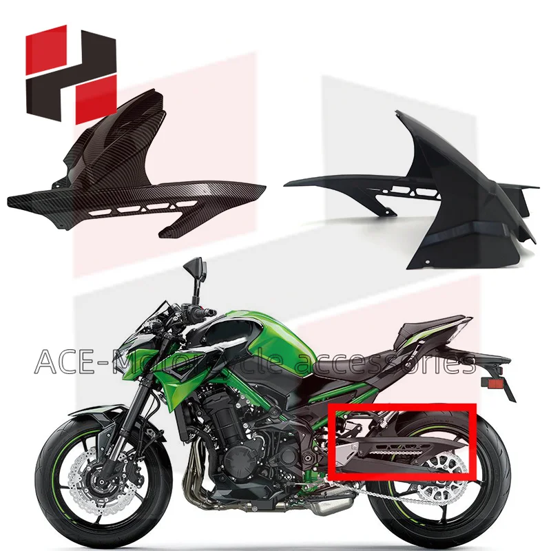

Carbon fiber paint For Kawasaki Z900 Z900RS 2017 - 2020 2021 2022 2023 Motorcycle Rear Fender Mudguard Hugger Flap Splash Guard