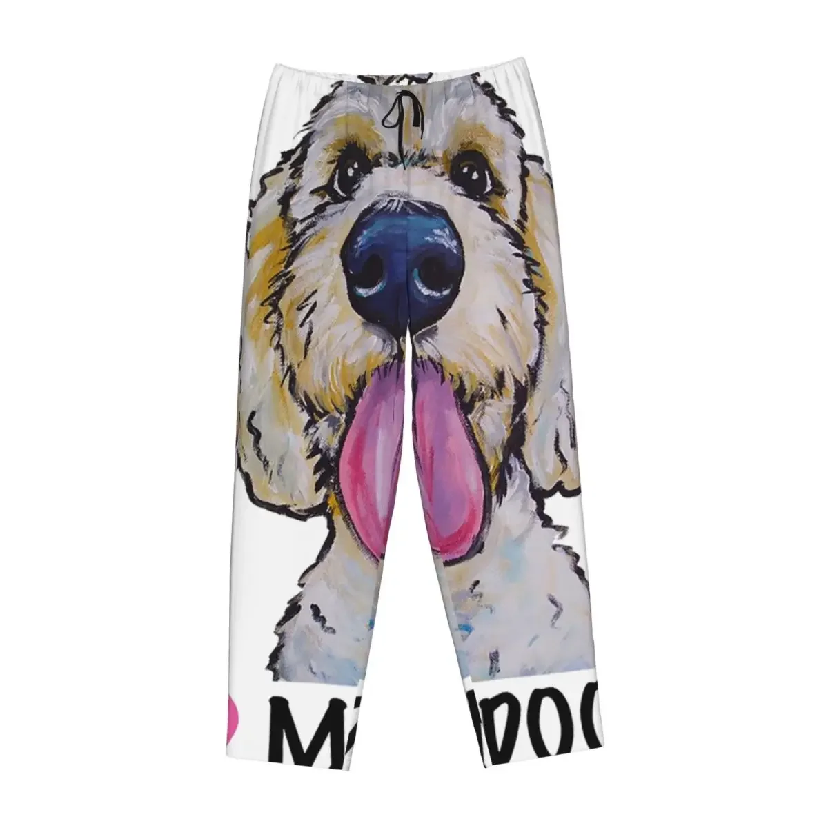

Custom I Love My Doodle, Golden Doodle Art, Doodle Women Pajama Pants Lounge Sleep Sleepwear Bottoms with Pockets