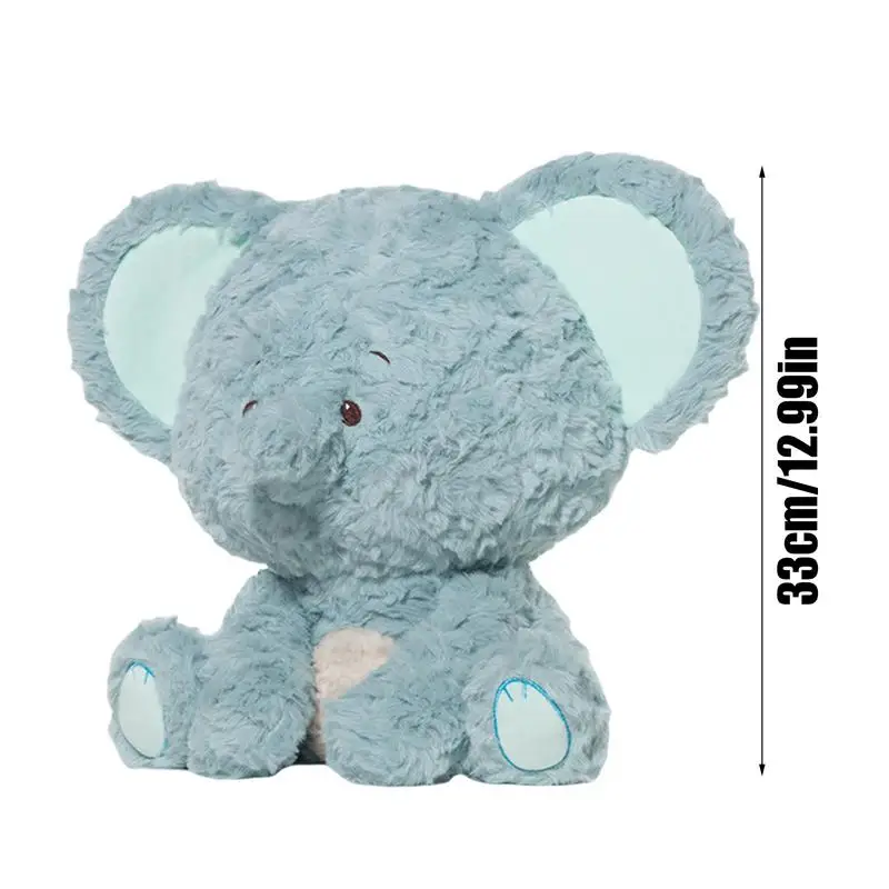 Oreiller en Peluche Éléphant Doux à Câliner pour Enfant Garçon et Fille, Jouet de Collection