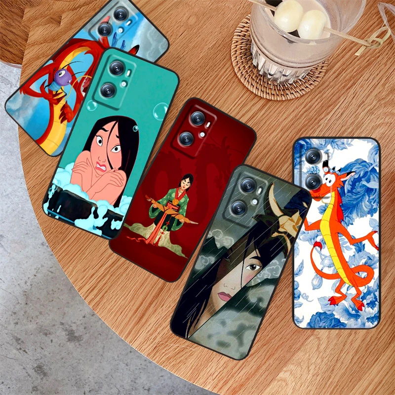 Hua Mulan Disney Cool Art For OPPO Find X6 X5 X3 A54S A5 A94 A16 A53S A57 A74 A72 A98 A78 A96 A9 5G Black TPU Phone Case