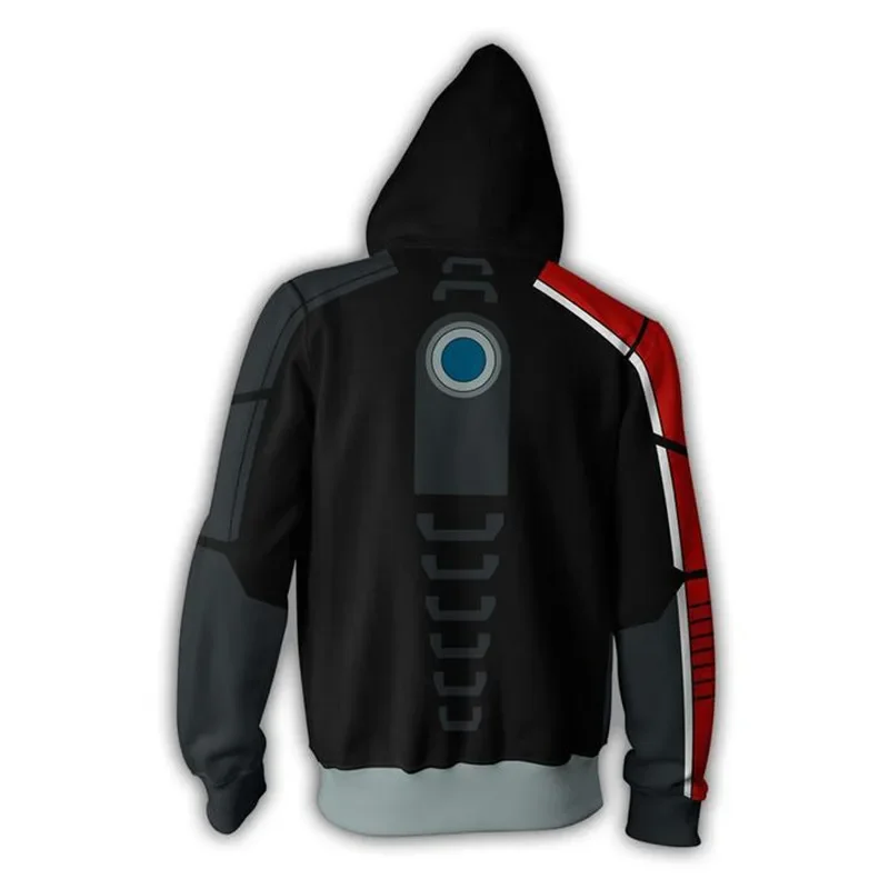 Mass Effect N7 Moletons com capuz para homens e mulheres, traje Cosplay Game, casacos com capuz, zíper, Halloween, Natal