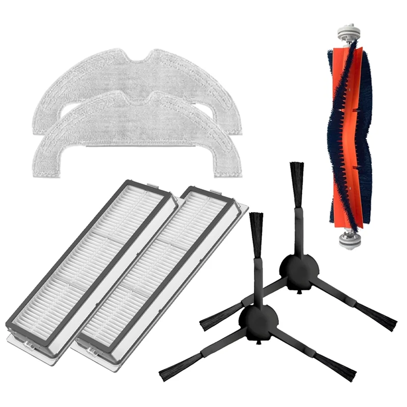 Kit de paño de mopa de filtro de cepillo lateral principal para Robot aspirador Xiaomi 2 Ultra STYTJ05ZHMHW, piezas de cepillo de rollo