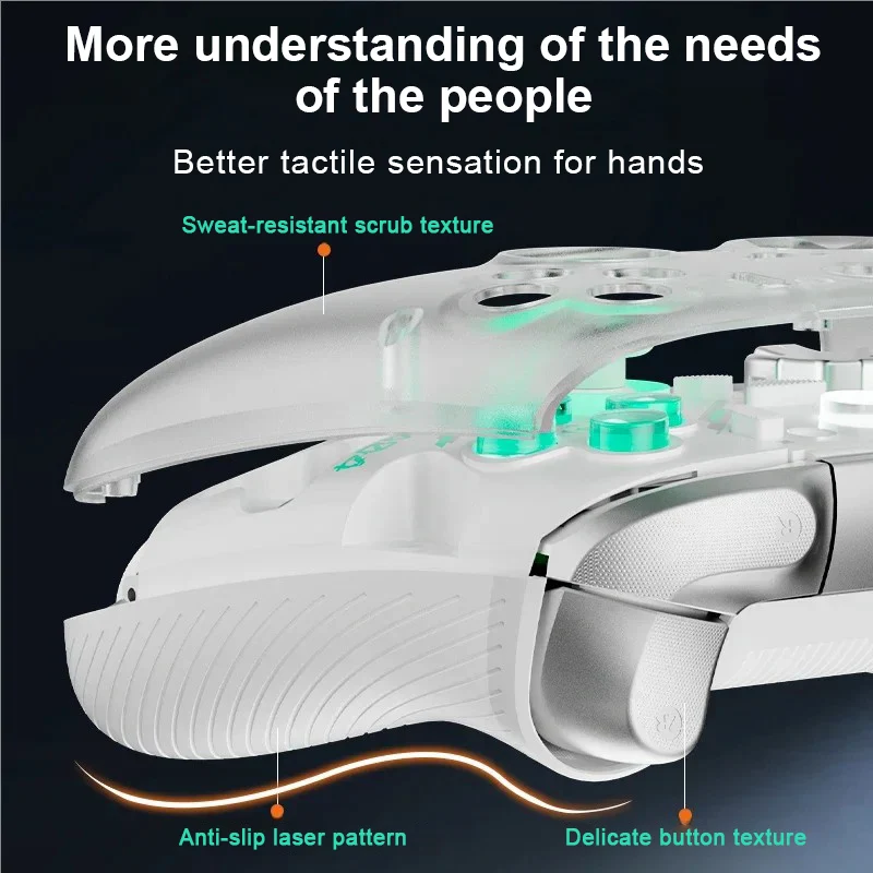 Aolion k20 rgb controlador de jogo sem fio efeito hall joystick gatilho para nintendo switch/pc/telefone com doca carregamento gamepad