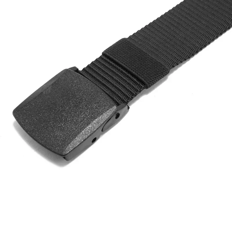 2Pcs Men Tactical Nylon Belt, Automatic Quick Release Buckle Canvas Webbing Belt Multifunctional Outdoor Hunting Waist Strap image 6