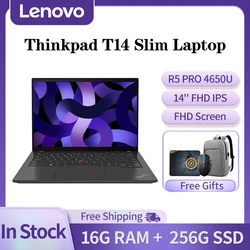 Lenovo Thinkpad T14 Laptop AMD R5 PRO 4650U 16GB 256GB SSD Slim Series 14 Inch FHD LED Backlit Screen  Business Notebook