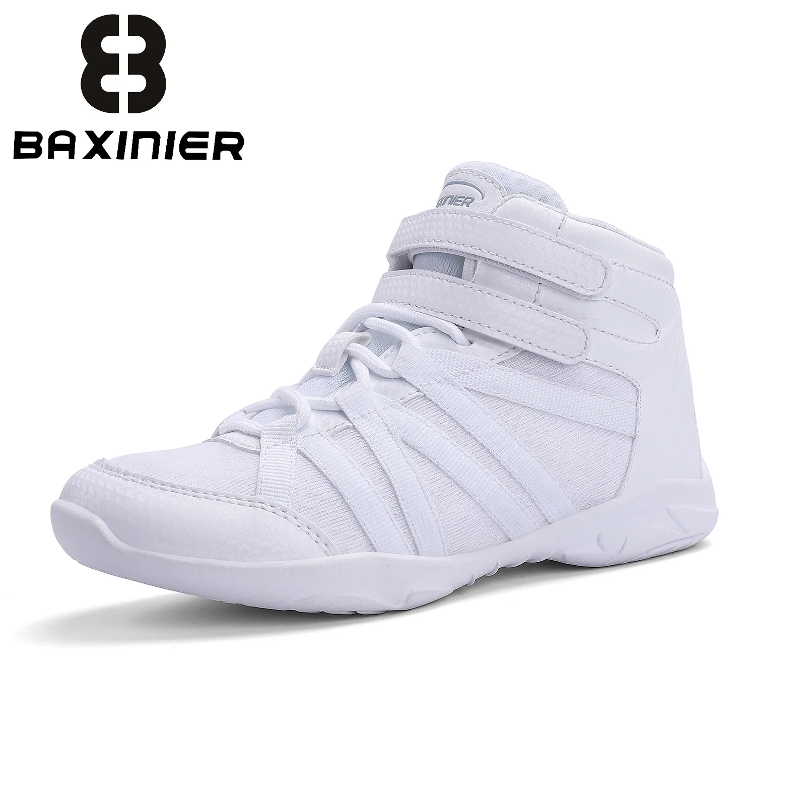 أحذية BAXINIER للفتيات باللون الأبيض عالية الجودة خفيفة الوزن لمسابقات الشباب والرقص أحذية رياضية للأطفال للتدريب على الأداء