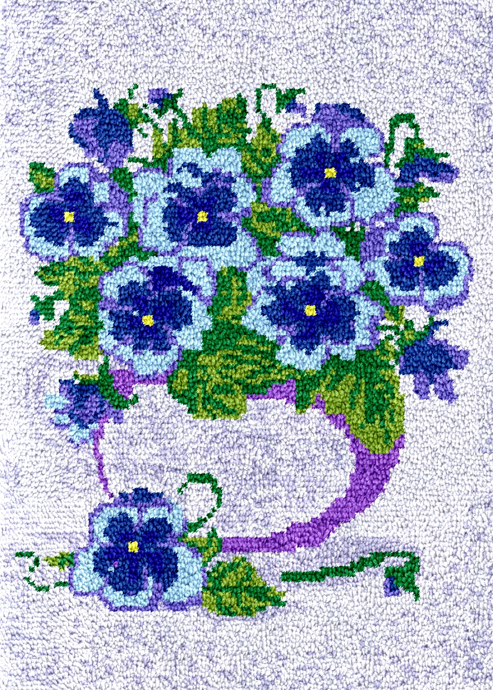 

Flower vase carpet embroidery set Hobby diy latch hook kits plastic canvas for bag smyrna arts crafts rugs mesh making tapestry