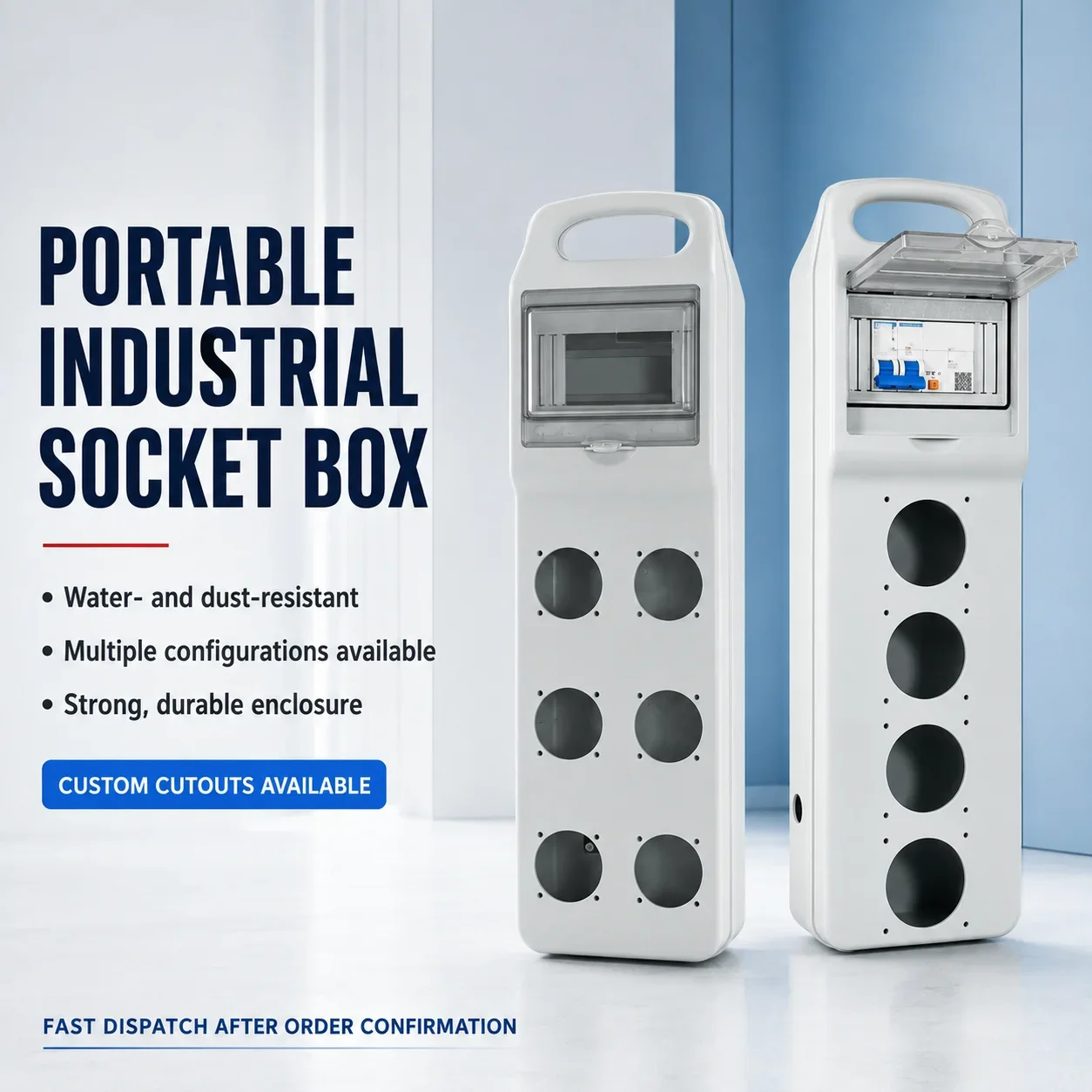 Construction Site Mobile Electrical Box Portable Temporary Switching Power Supply Box Second&Third Level Industrial Socket Box
