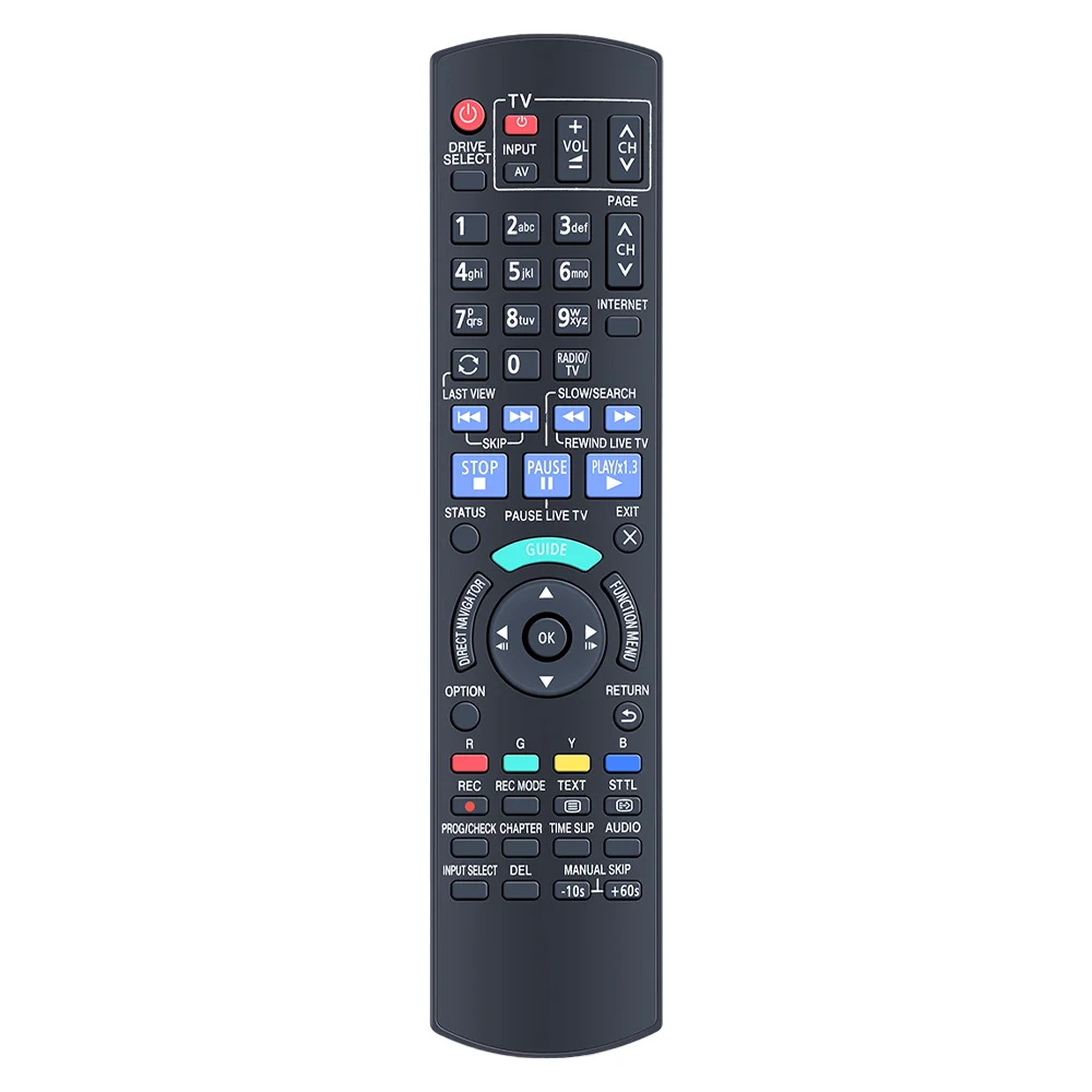 Replacement N2QAYB000980 Remote Control Compatible with Panasonic Blu-ray Disc DVD Recorder DMR-XW440 DMR-XW440GL DMR-XW440GLK