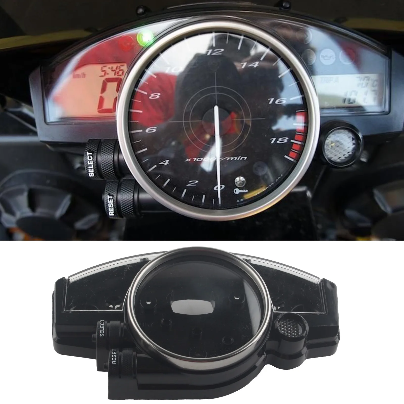 Motorcycle Speedometer Gauge Case Cover For Yamaha YZF R1 2004 - 2006 R6 2006 - 2012