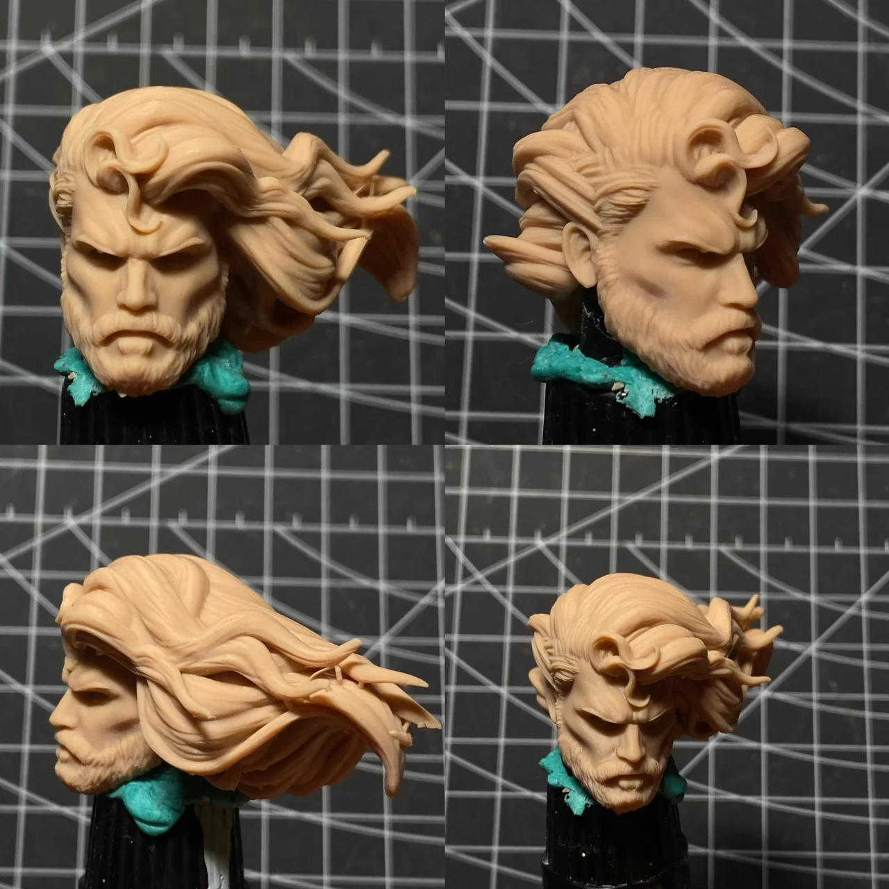 【30Days Made】White Model 1/12 Scale Male Soldier Long Hair …