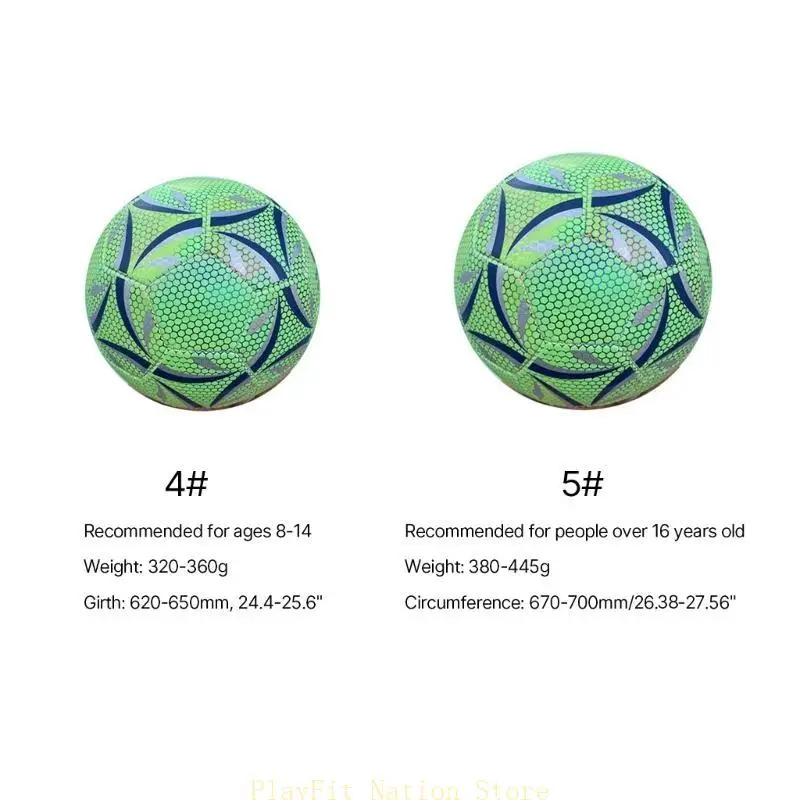 242F Holographics Reflective Football Luminous Soccer Ball Reflective Football