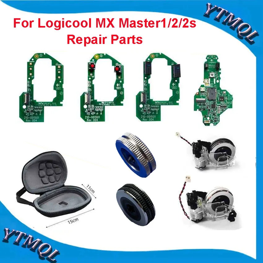 For Logitech MX Master 1/2/2S  Wireless Mouse Metal Scroll Wheel Motherboard Mouse Feet Skates Pads Replacement Parts