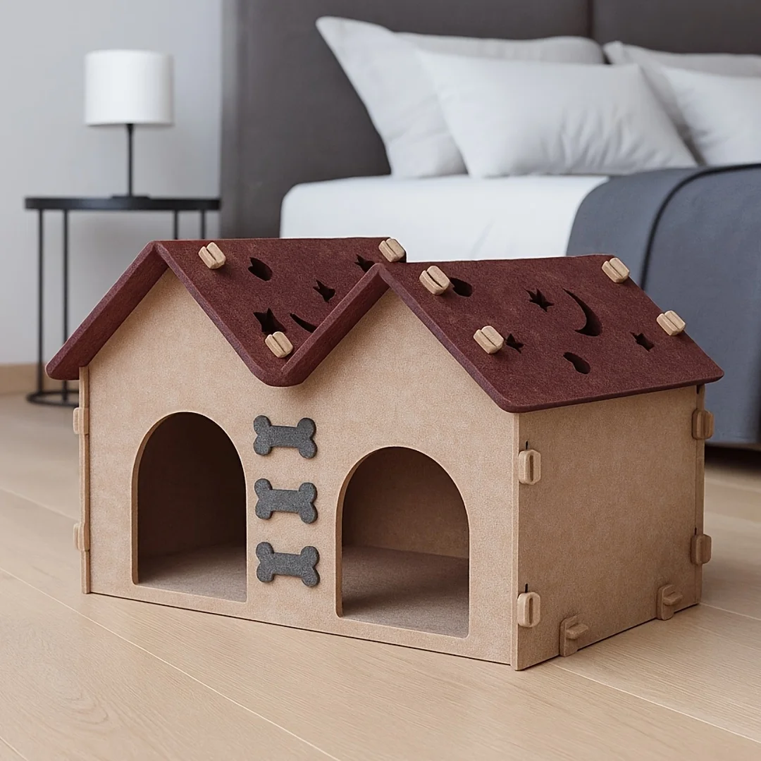 Multifunctional Hexagonal Cat Tunnel Bed Pet Cage Scratching Board Wool Indoor Outdoor Play Rest Claw Sharpening Multiple Cats