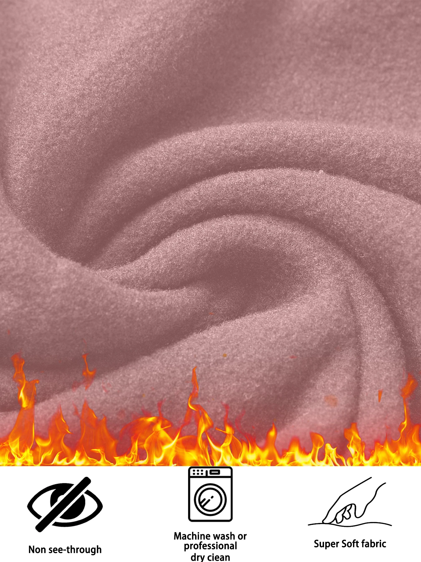 Women's Fleece Lined Winter Leggings with Pockets - High Waisted Thermal Tummy Control Thick Warm Tights for Workout Running