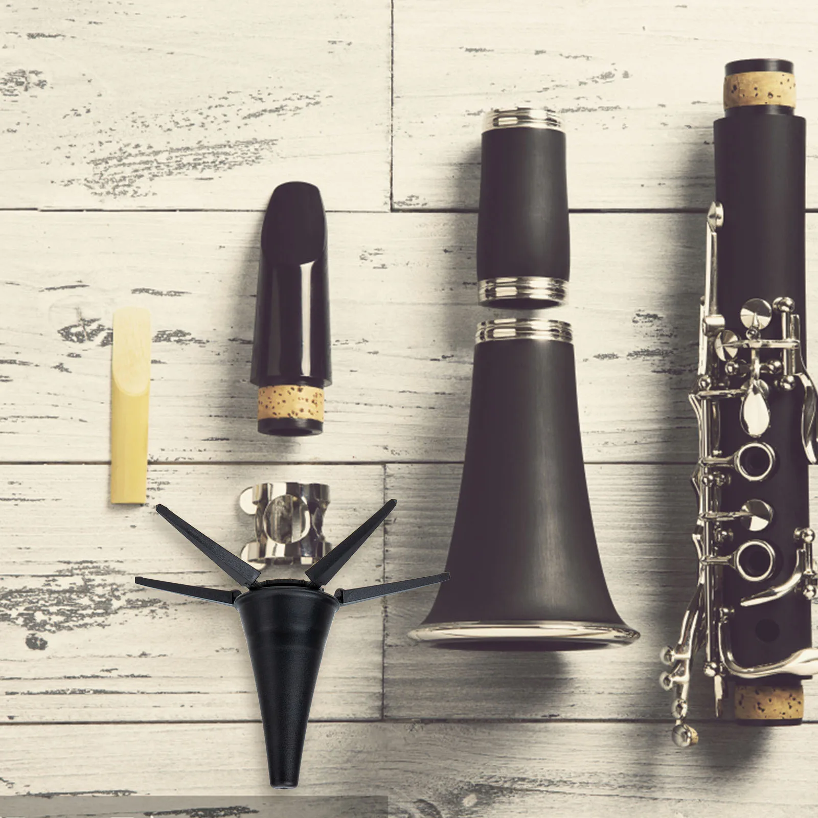 

s Clarinet Stand Foldable Oboe Bracket ABS Metal 5 Legged Portable Instrument Holder Practical Music Accessories