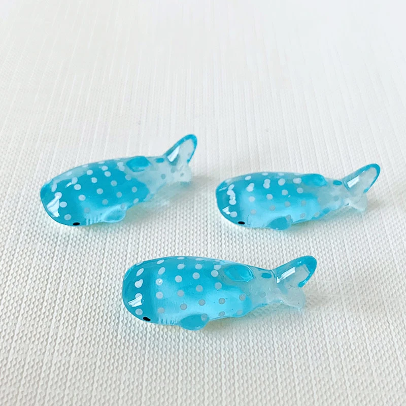 5/10pcs Mini Resin White and Blue Whale Shark Miniatures, Cute Fairy Garden Animals, for Micro Landscape DIY Craft Decoration