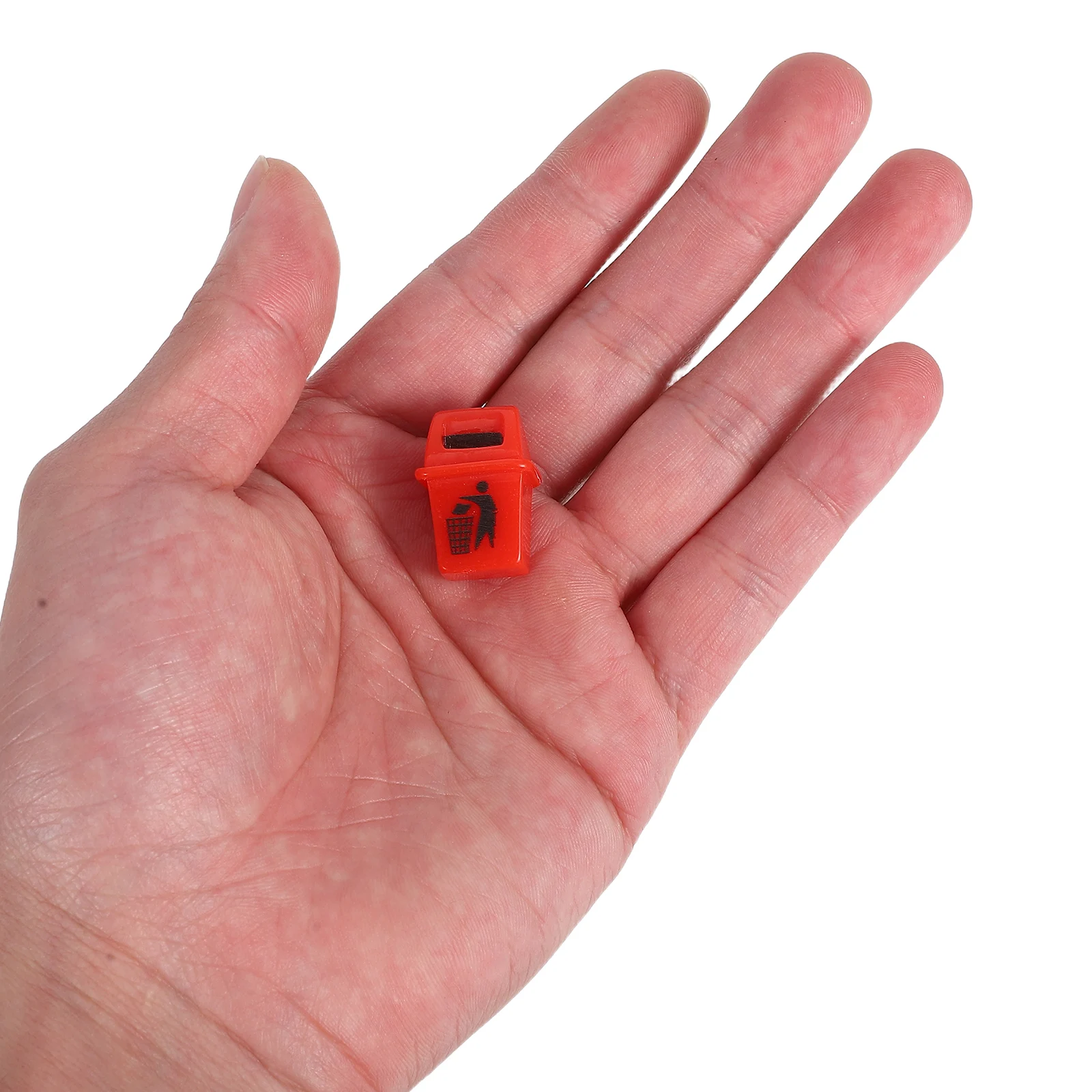 

10 Pcs Miniature Garbage Bin Model Creative Resin Landscape Trash Can Dollhouse Sand Table nament Recycling Bin Charm