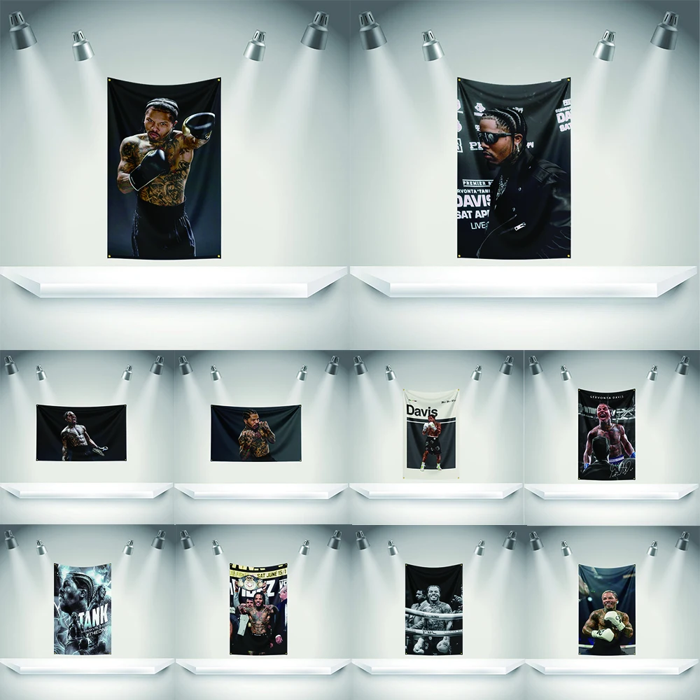 

G-Gervonta Davis Flag Boxer Banner 3x5ft with Brass Grommets HD Printing Tapestry Exhibition Boxer Sports Fans Garage Decor