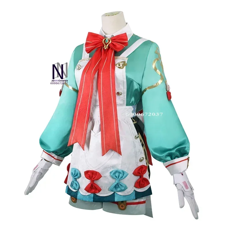 Genshin-Disfraz de Sigewinne para mujer, vestido, peluca, uniforme Fontaine, sombrero de Lolita, orejas de cola, fortaleza, Meropide, Halloween