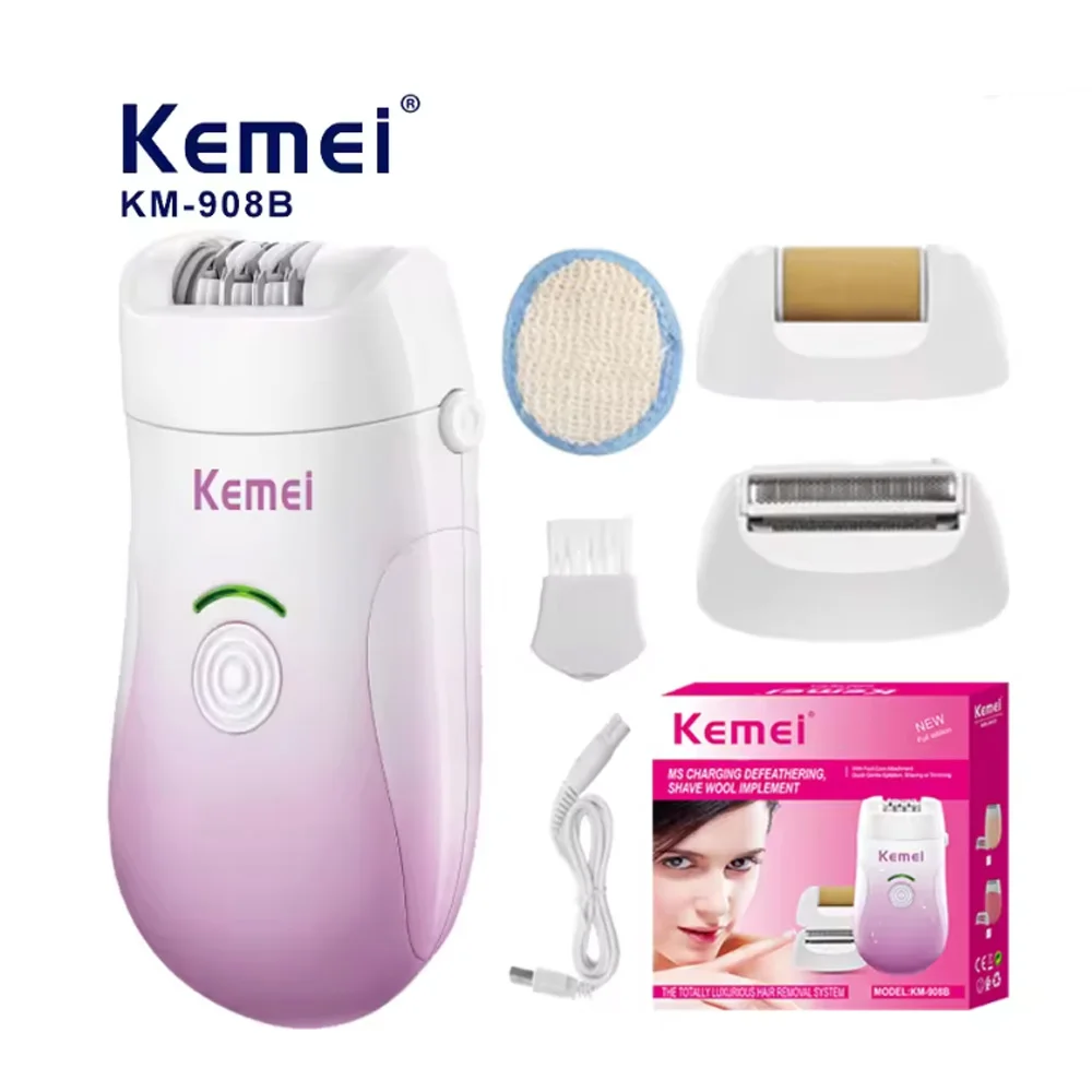 

KEMEI Hair Removal Device KM-908B Full Body Hair Removal Women's Shaver 3-in-1 Home-Use Full-Body Shaver hair Removal Device