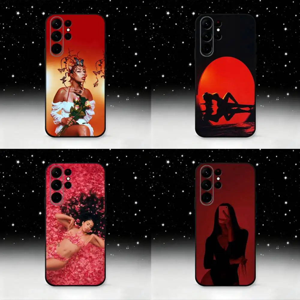 

Hot Singer K-Kali Uchis Phone Case For Samsung S25,S24 Ultra,S20,S30 plus,S22 plus,S23,S30 Ultra 5G Silicone Black Shell