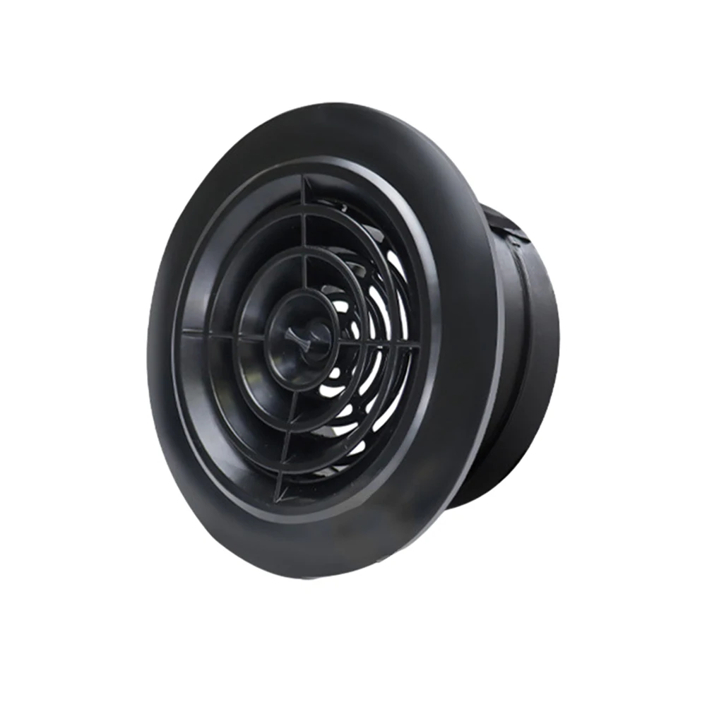 Round Vent Grill Black Removable Panels 1 X 100mm 125mm 75-125MM ABS Material For Bathrooms Black Air Ducts Allow