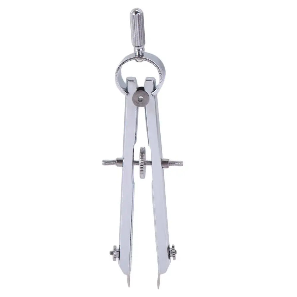 School Supplies Drawing Tool Geometry Metal with Lock Math Compass Geometry Scribe Gauge Spring Compasses Compass Protractor
