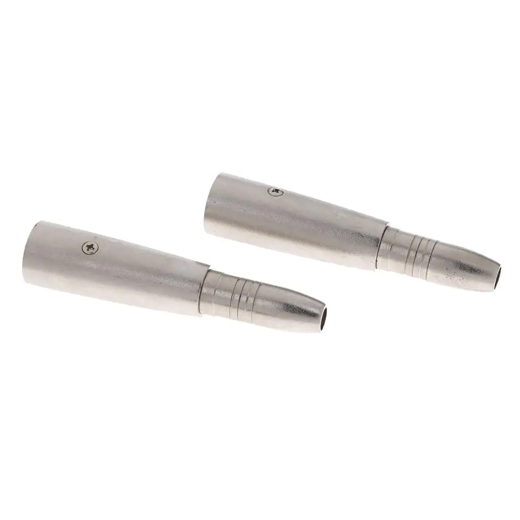 2 unidades de conector macho XLR de 3 pines a conector hembra MONO de 6,35 mm, adaptador de cable de micrófono de 1/4"