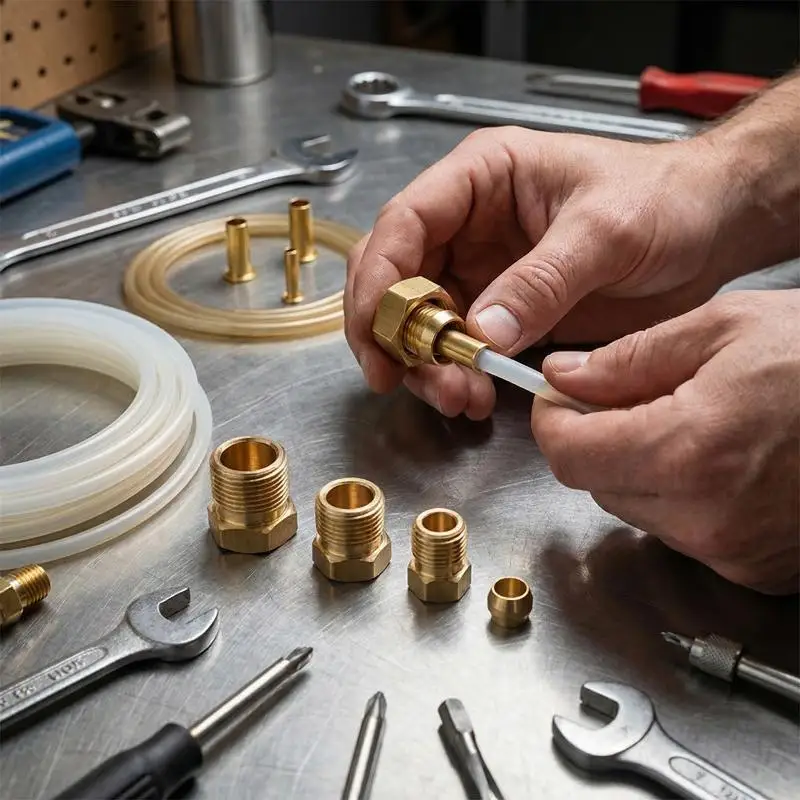 

5Sets High Quality Brass Fittings Sealing Ferrule Liner CNC Machine Hose Tubing Fittings M10 M8 M12 4mm 6mm 8mm